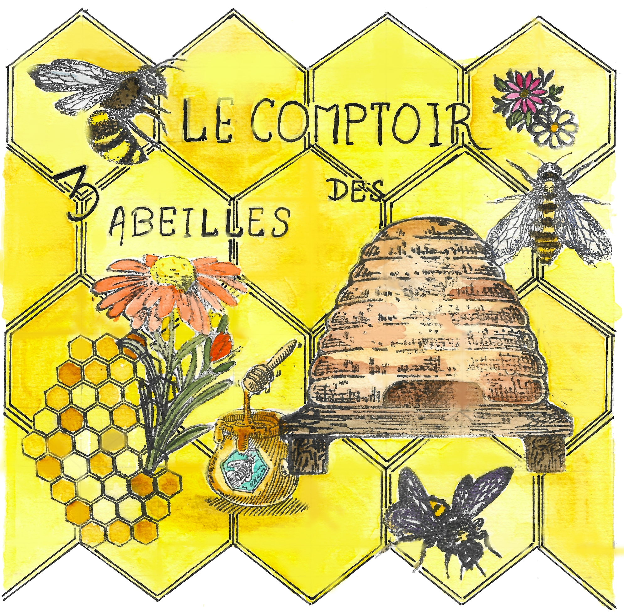 Le Comptoir Des 3 Abeilles logo